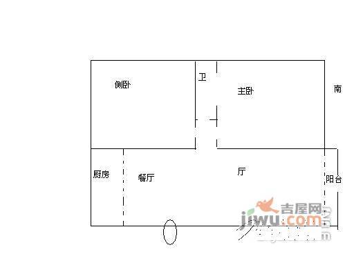 欧洲花园2室2厅1卫户型图