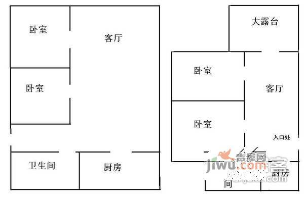 城市新贵4室2厅2卫户型图