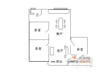 城市新贵3室2厅1卫105㎡户型图