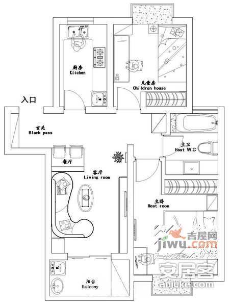 月浜二村3室2厅2卫115㎡户型图