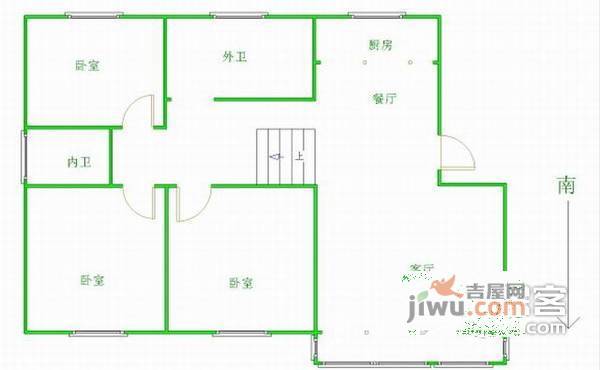 怡景万家3室2厅2卫135㎡户型图