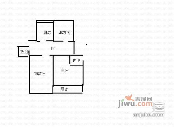 吴中二村4室2厅2卫135㎡户型图