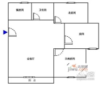 鼎尚花园3室2厅1卫122㎡户型图