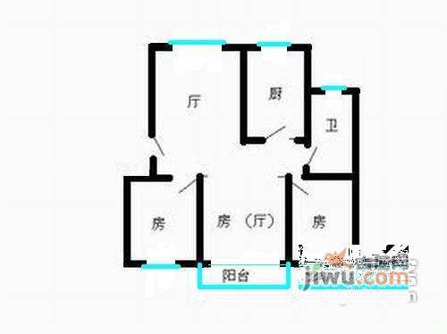 张泾新村一区5室2厅2卫户型图