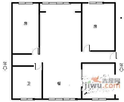 张泾新村一区3室1厅1卫96㎡户型图