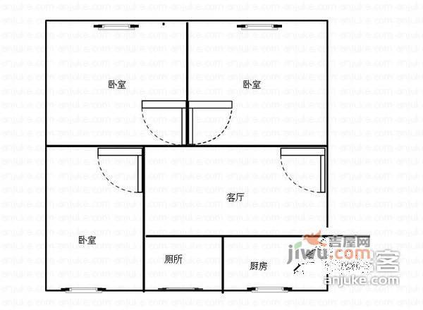 张泾新村一区4室2厅2卫120㎡户型图