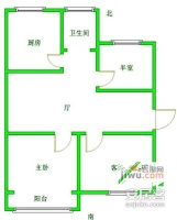 采香花园3室1厅1卫户型图