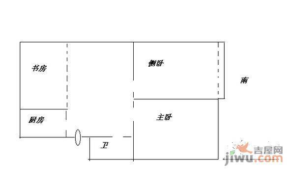 泰南苑3室1厅1卫97㎡户型图