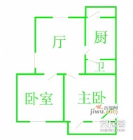 虎丘长江花园2室1厅1卫87㎡户型图