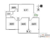 杨枝新村3室1厅1卫96㎡户型图