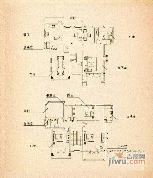 美之苑4室3厅3卫212㎡户型图