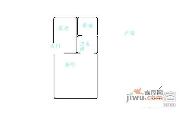 新苏苑1室1厅1卫户型图