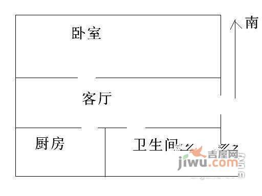 新苏苑1室1厅1卫户型图