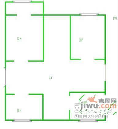 韶山花园2室2厅2卫102㎡户型图