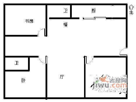 韶山花园3室2厅2卫127㎡户型图