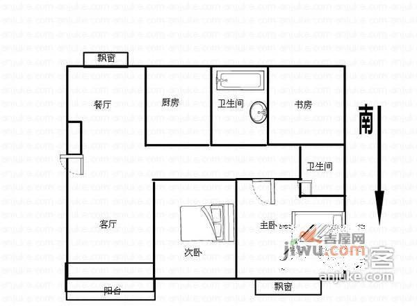 苏州国际服装城3室2厅2卫142㎡户型图