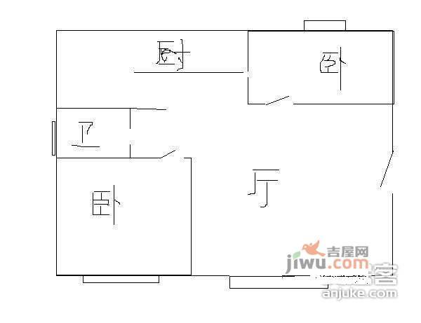 苏州国际服装城2室2厅1卫112㎡户型图