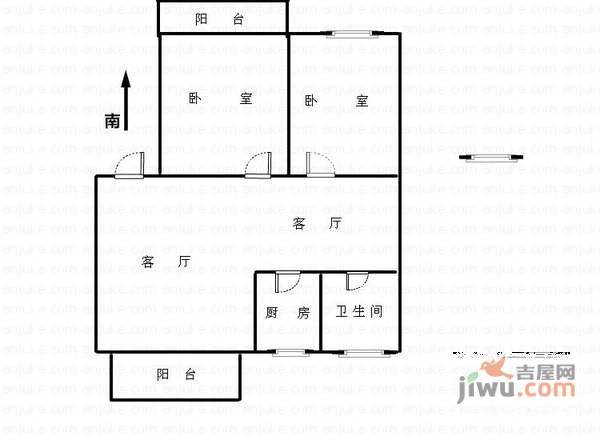 振泰小区3室2厅1卫110㎡户型图