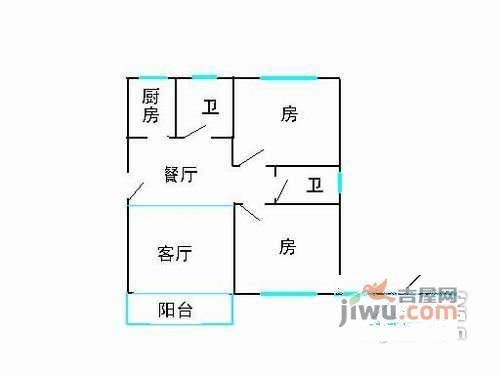 启园新村4室3厅2卫户型图