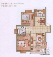 长江壹号2室2厅1卫户型图
