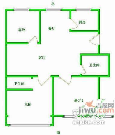 锦昌苑3室2厅2卫户型图