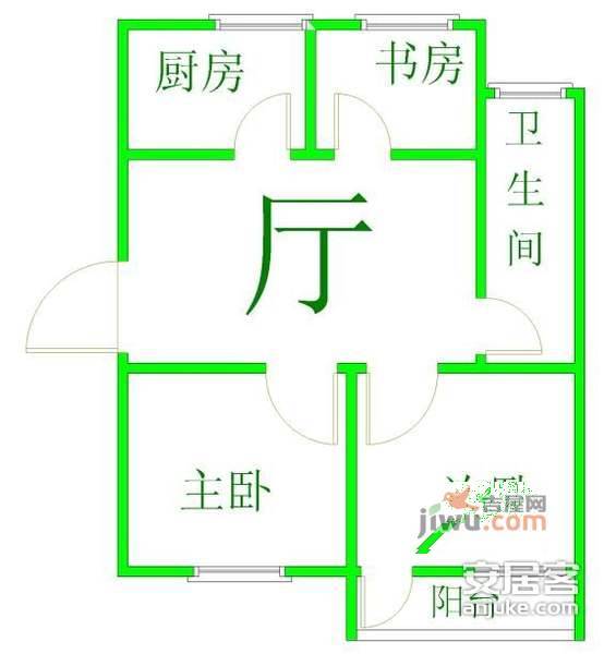 大龙港新村3室1厅1卫户型图