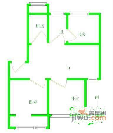 大龙港新村3室1厅1卫户型图