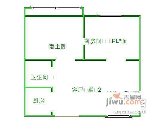 水香二村2室1厅1卫71㎡户型图