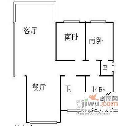 盘蠡花园3室2厅2卫户型图