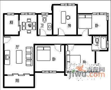 映象花苑4室2厅2卫157㎡户型图