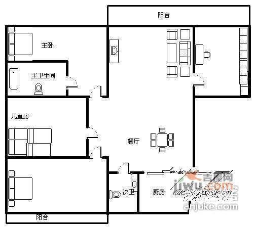 映象花苑4室2厅2卫157㎡户型图