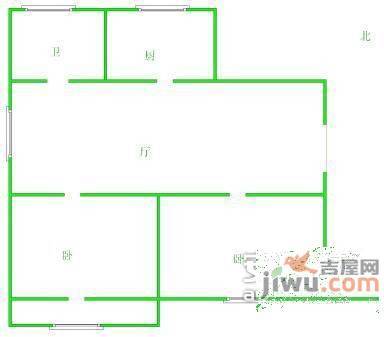 映象花苑1室2厅1卫户型图