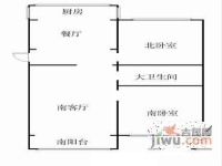 何山花园2室1厅1卫78㎡户型图