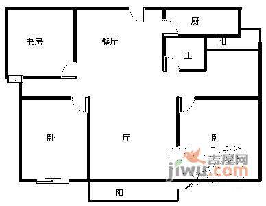 加城湖滨公寓4室3厅2卫户型图