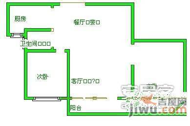 锦邻缘3室1厅1卫105㎡户型图