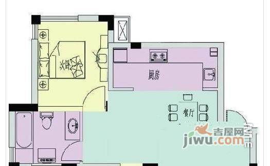 锦邻缘3室1厅1卫105㎡户型图