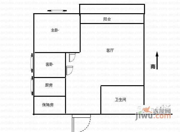 锦华苑2室2厅3卫户型图