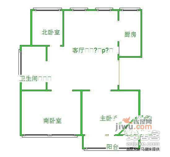 灵岩新村3室1厅1卫户型图