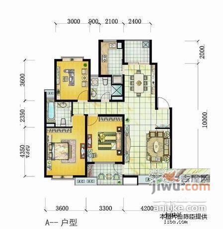 灵岩新村3室2厅1卫户型图