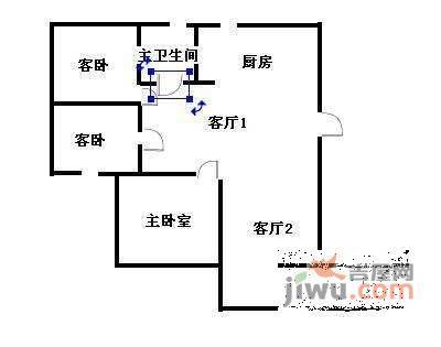 玉兰新村3室1厅1卫110㎡户型图