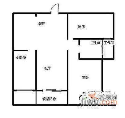 荣域花园2室1厅1卫79㎡户型图