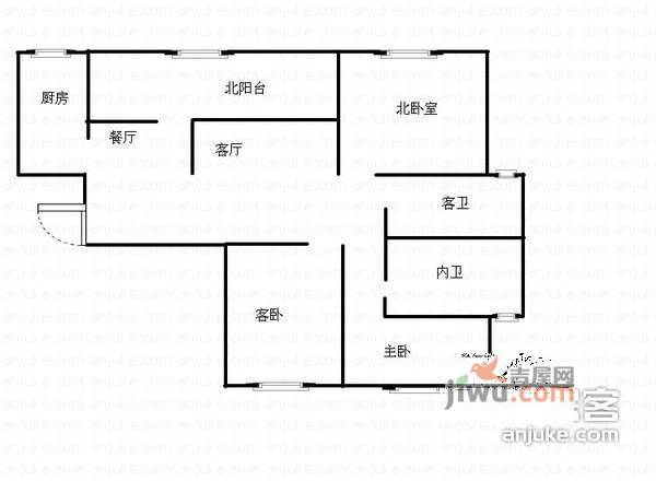 荣域花园3室2厅2卫143㎡户型图