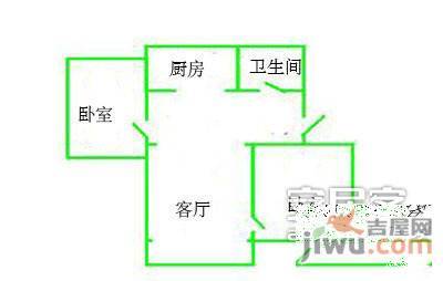 胥江新村2室1厅1卫65㎡户型图