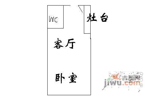 太湖胥香园1室1厅1卫200㎡户型图