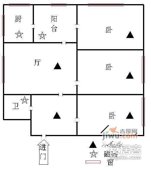 太湖胥香园4室3厅2卫户型图