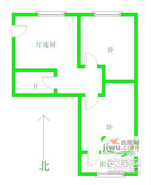 嘉业阳光城2室1厅1卫97㎡户型图