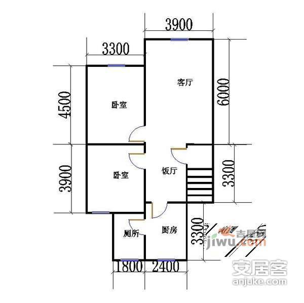 金鸡湖花园6室2厅4卫户型图