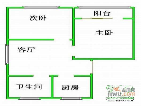 学府花苑2室2厅1卫103㎡户型图