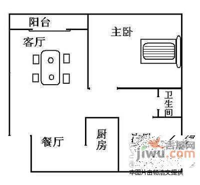 学府花苑2室2厅1卫103㎡户型图