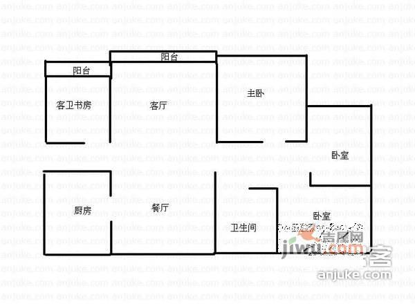 公园天下4室2厅2卫户型图